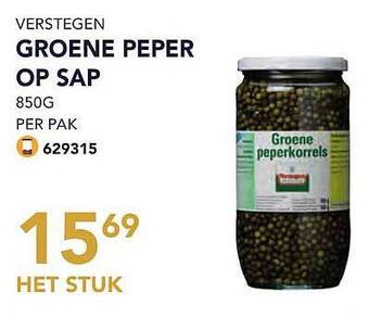 Verstegen groene peper op sap