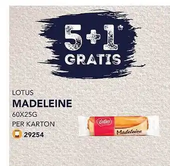 Bidfood Lotus madeleine aanbieding