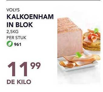 Bidfood Volys kalkoenham in blok aanbieding
