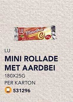 Bidfood Lu mini rollade met aardbei aanbieding