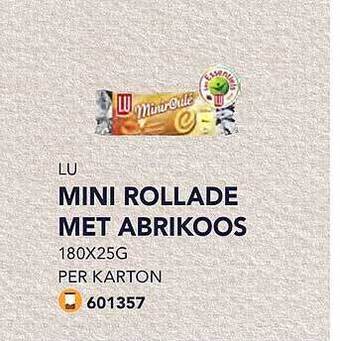 Bidfood Lu mini rollade met abrikoos aanbieding