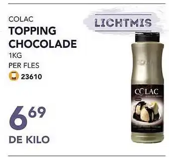 Bidfood Colac topping chocolade aanbieding