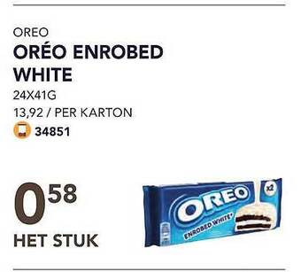 Bidfood Oreo enrobed white aanbieding