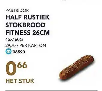 Bidfood Pastridor half rustiek stokbrood fitness 26 cm aanbieding