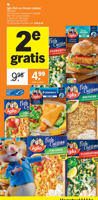Albert Heijn Iglo Fish en Ocean Cuisine aanbieding