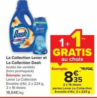 Carrefour Market La Collection Lenor et La Collection Dash 1+1 Gratis aanbieding