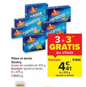 Soubry Pates al Dente 3+3 Gratis 375g