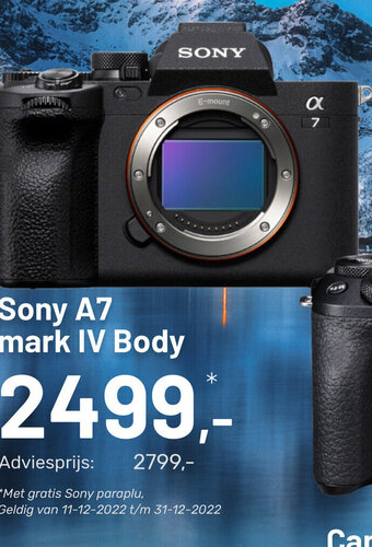 Kamera Express Sony A7 mark IV body aanbieding