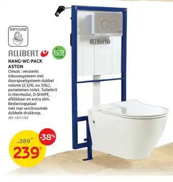 BricoPlanit Allibert Hang-wc-pack Aston aanbieding