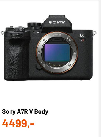 Kamera Express Sony A7R V body aanbieding