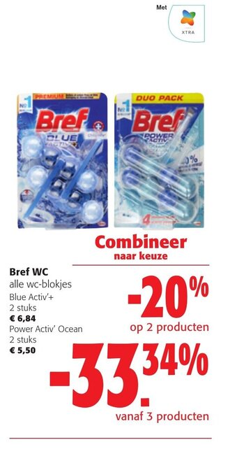 Colruyt Bref WC blue activ + 2 stuks aanbieding