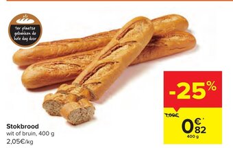 Carrefour Stokbrood 400g aanbieding