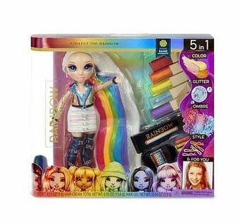 Rainbow High 5-in-1 Hair Studio met Rainbow pop