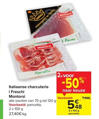 Carrefour Market Italiaanse charcuterie i freschi montorsi 2 x 100g aanbieding