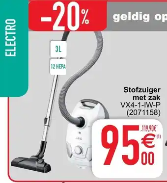 Stofzuiger met zak VX4-1-IW-P