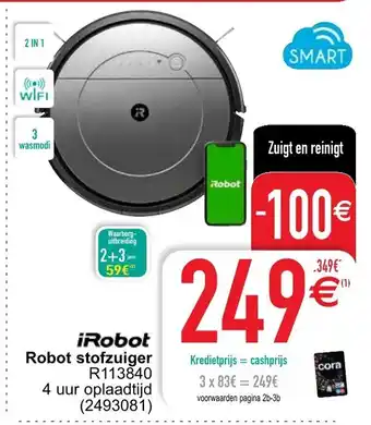 Cora iRobot Robot stofzuiger aanbieding
