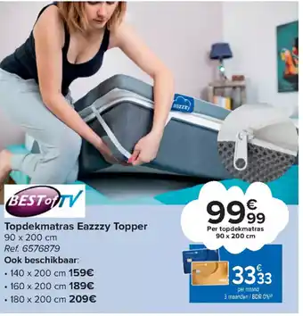 Best of TV Topdekmatras Eazzzy Topper 90 x 200cm