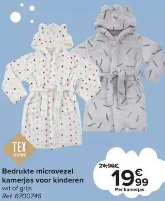 Carrefour Bedrukte Microvezel Kamerjas Voor Kinderen aanbieding