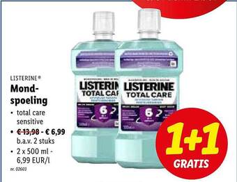 Lidl Listerine mondspoeling aanbieding