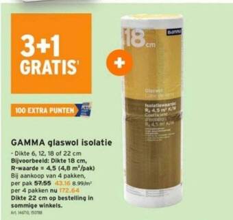 GAMMA Gamma glaswol isolatie aanbieding