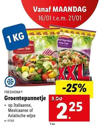 Lidl Freshona groentepannetje aanbieding