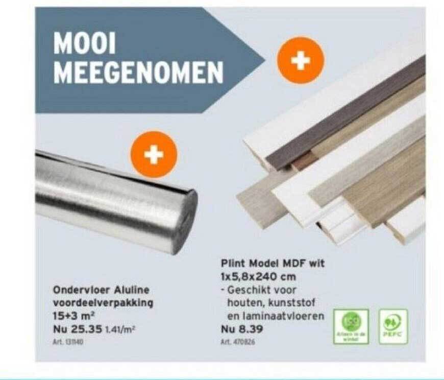 Ondervloer Aluline Voordeelverpakking 15 3 M Plint Model Mdf Wit 1 X ondervloer-aluline-voordeelverpakking-15-3-m-plint-model-mdf-wit-1-x