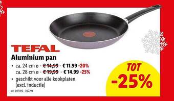 Lidl Tefal aluminium pan aanbieding