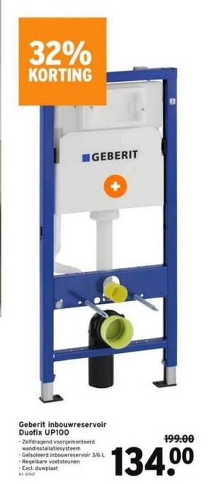 GAMMA Geberit inbouwreservoir duofix up100 aanbieding