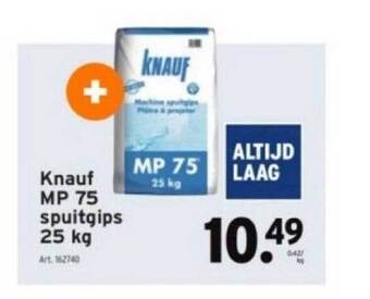 GAMMA Knauf mp 75 spuitgips 25 kg aanbieding