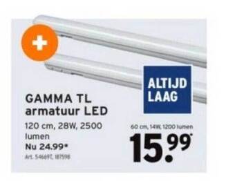 GAMMA Gamma tl armatuur led aanbieding