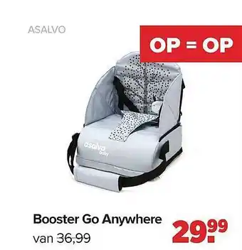 Baby-Dump Asalvo booster go anywhere aanbieding