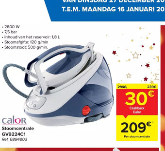 Carrefour Calor Stoomcentrale GV9224C1 aanbieding