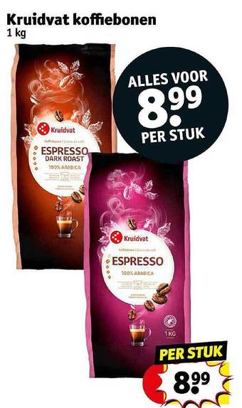 Kruidvat Kruidvat koffiebonen aanbieding