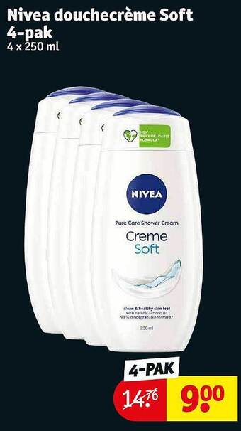 Nivea douchecrème soft 4-pak