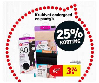 Kruidvat Kruidvat ondergoed en panty's aanbieding