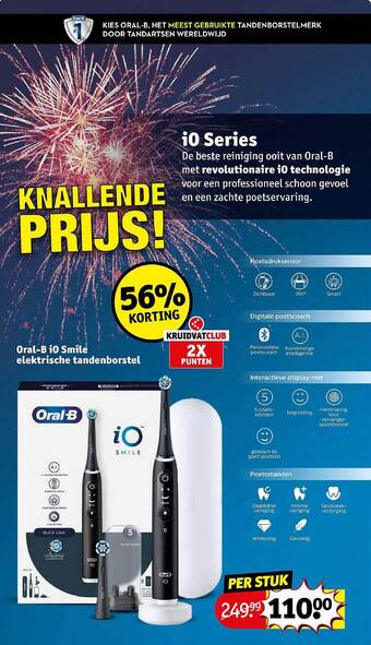 Kruidvat Oral-b i0 smile elektrische tandenborstel aanbieding