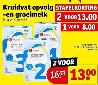 Kruidvat Kruidvat opvolg -en groeimelk aanbieding