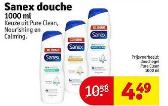 Kruidvat Sanex douche aanbieding