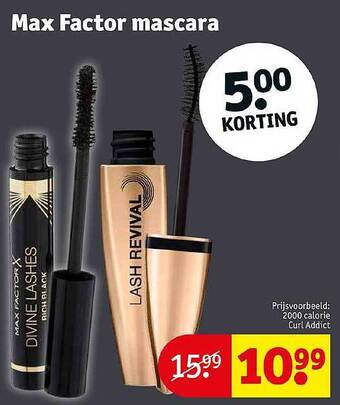 Kruidvat Max factor mascara aanbieding