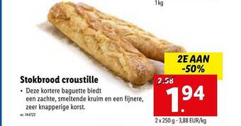Lidl Stokbrood croustille aanbieding