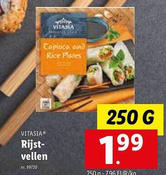 Lidl Vitasia rijstvellen aanbieding