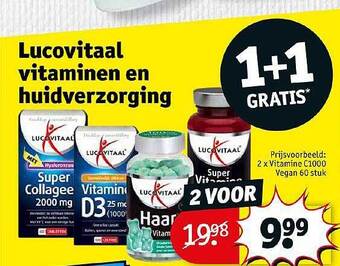 Kruidvat Lucovitaal vitaminen en huidverzorging aanbieding