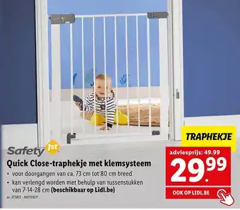 Lidl Safety quick close-traphekje met klemsysteem aanbieding