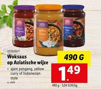 Lidl Vitasia woksaus op aziatische wijze aanbieding