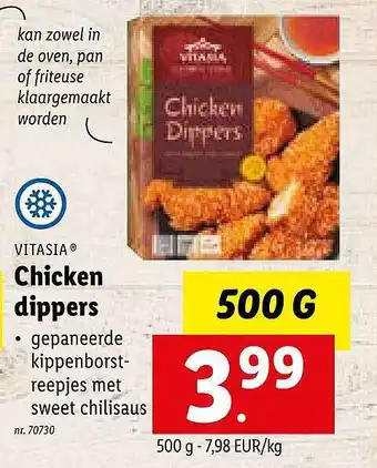 Lidl Vitasia chicken dippers aanbieding