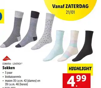 Lidl Esmara - livergy sokken aanbieding