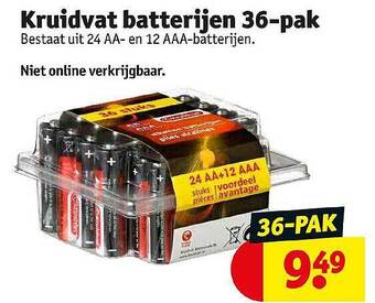 Kruidvat Kruidvat batterijen 36-pak aanbieding