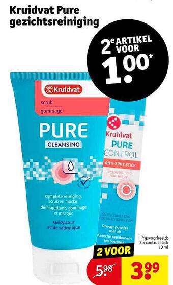 Kruidvat Kruidvat pure gezichtsreiniging aanbieding
