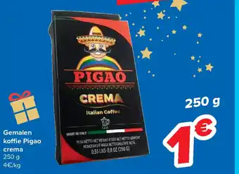 Carrefour Gemalen Koffie Pigao Crema 250g aanbieding