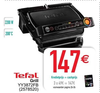 Cora Tefal Grill YY3872FB aanbieding